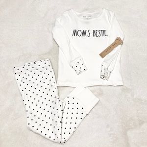 New Rae Dunn Girl’s MOM’S BESTIE Pajama Pant Set